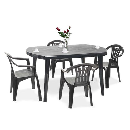 Set de mobilier de grădină Elma 4+1 în culoarea grafit