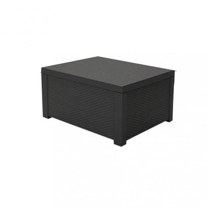 Set de mobilier de grădină Corfu Box set, culoare grafit, cu pernă gri deschis