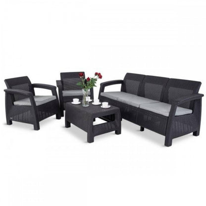 Set de mobilier de grădină Corfu Love duo în culoarea grafit