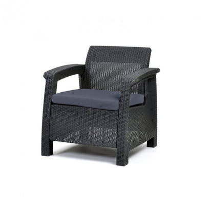 Set de mobilier de grădină Corfu Love duo în culoarea grafit