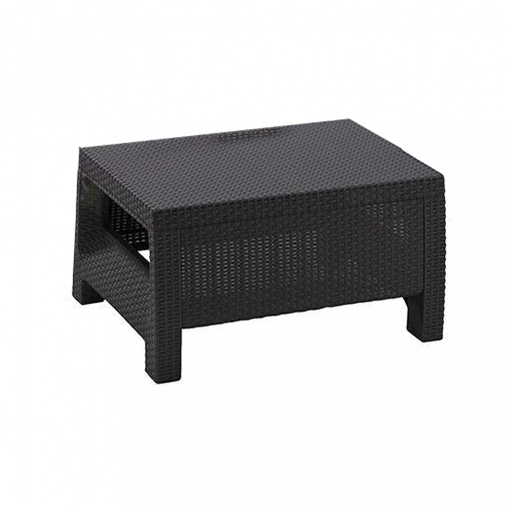 Set de mobilier de grădină Corfu, culoare grafit, cu perne gri deschis