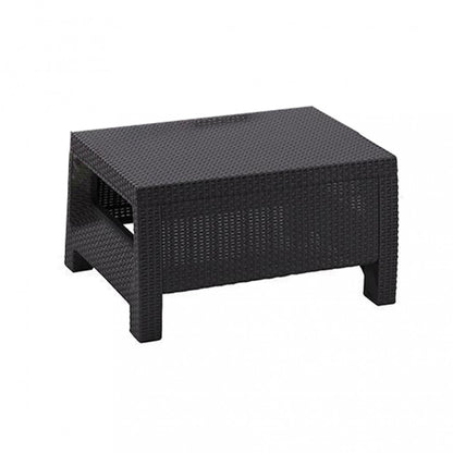 Set de mobilier de grădină Corfu, culoare grafit, cu perne gri deschis