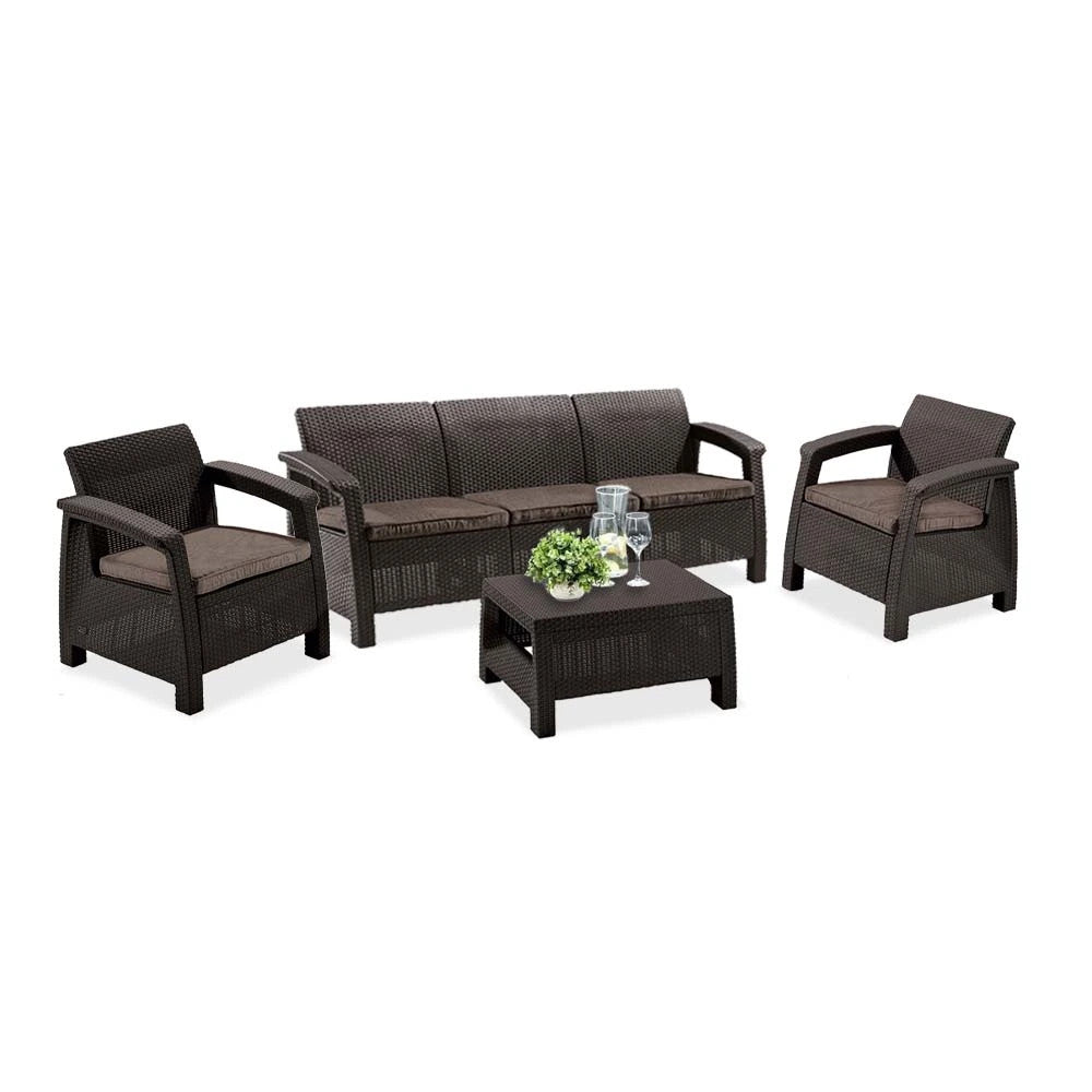Set mobilier de grădină Corfu set II max maro
