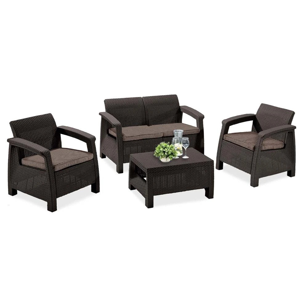Set mobilier de grădină Corfu set II maro