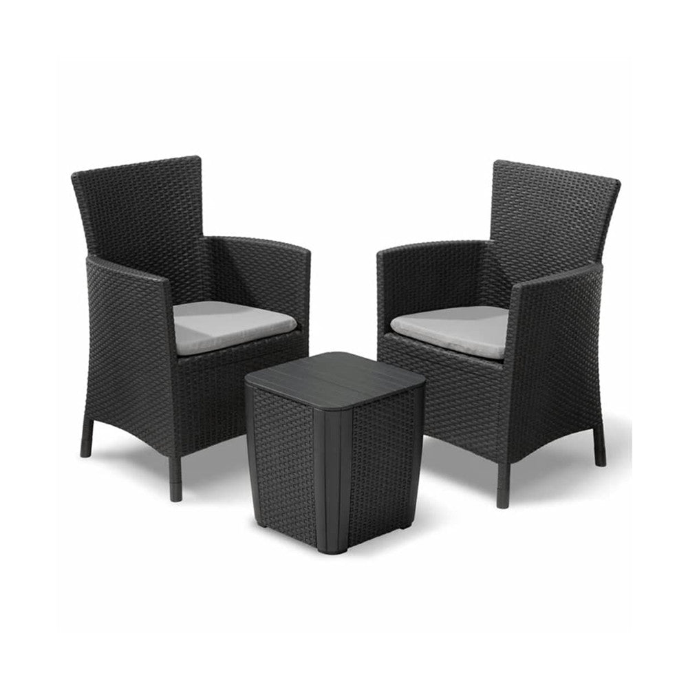 Set mobilier de grădină Iowa Balcon cu masă Luzon, grafit