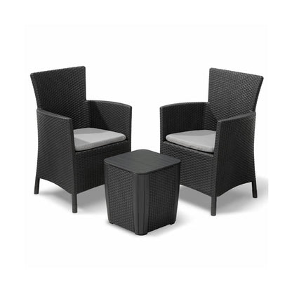 Set mobilier de grădină Iowa Balcon cu masă Luzon, grafit