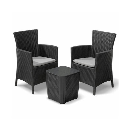 Set mobilier de grădină Iowa Balcon cu masă Luzon, grafit