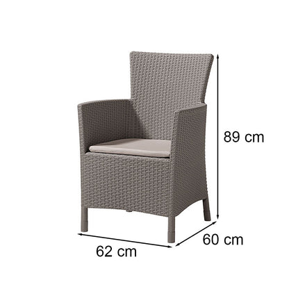 Set de mobilier de grădină pentru balcon Iowa II cu masă în culoarea cappuccino