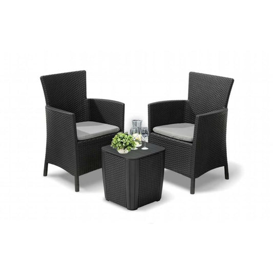 Set mobilier de grădină pentru balcon Iowa II cu masă Luzon grafit