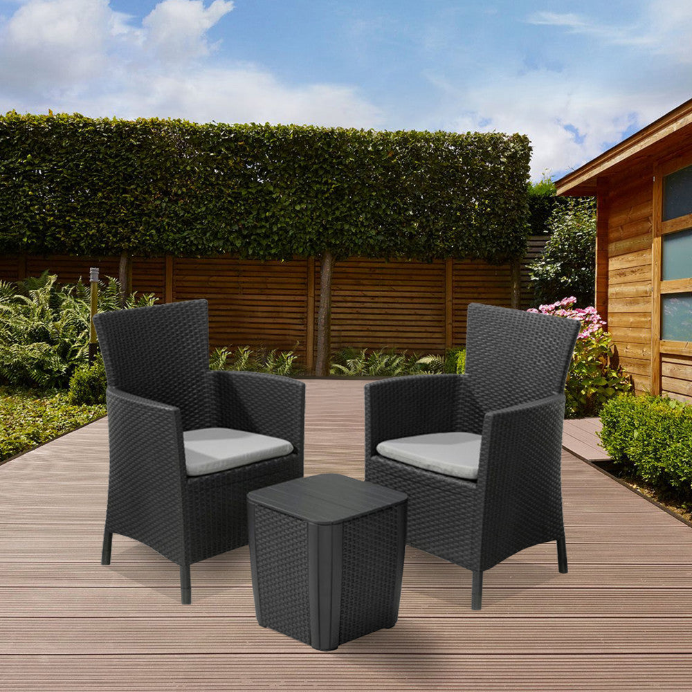 Set mobilier de grădină pentru balcon Iowa II cu masă Luzon grafit