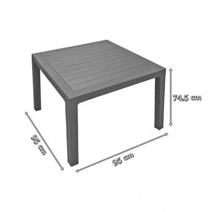 Set de mobilier de grădină Corfu Fiesta II cu 4+1 locuri, culoare grafit