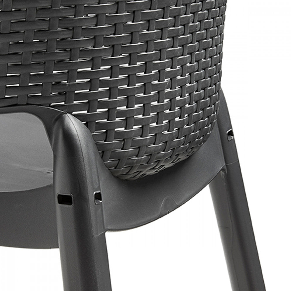 Set mobilier de grădină Evody Quartet 4+1, grafit