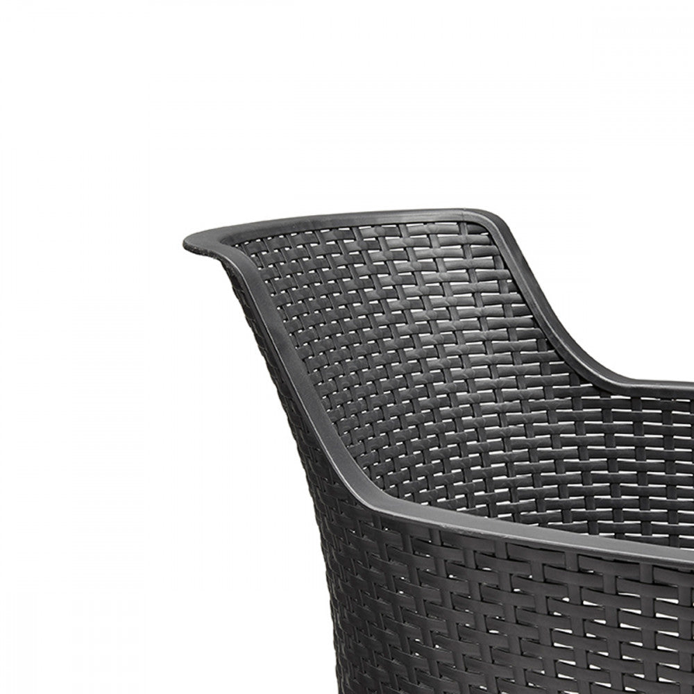 Set mobilier de grădină Evody Quartet 4+1, grafit