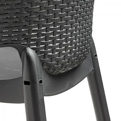 Set mobilier de grădină Evody Quartet 6+1, grafit