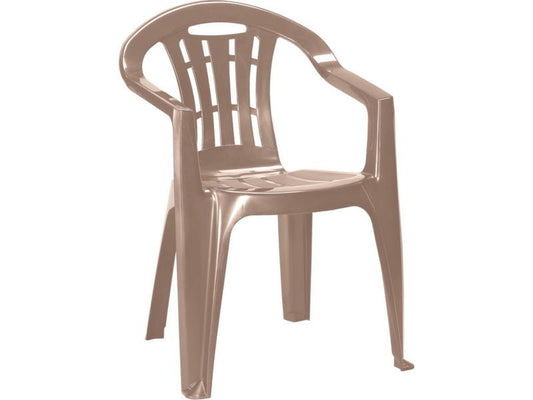 Scaun de grădină Mallorca din plastic, culoare cappuccino