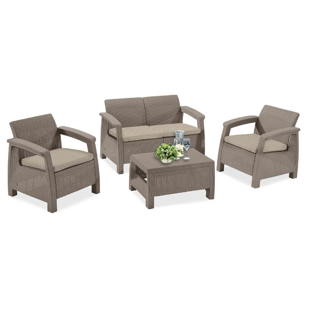 Set mobilier de grădină Corfu II, cappuccino