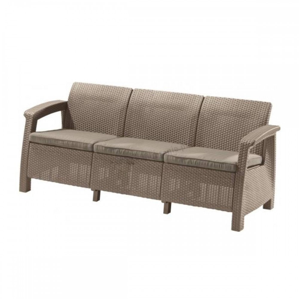 Set de mobilier de grădină Corfu Love duo în culoarea cappuccino