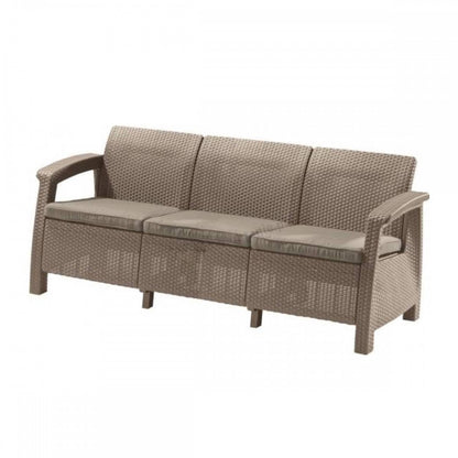 Set de mobilier de grădină Corfu Love duo în culoarea cappuccino