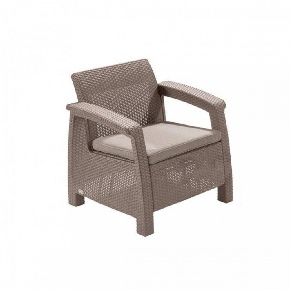 Set de mobilier de grădină Corfu Love duo în culoarea cappuccino