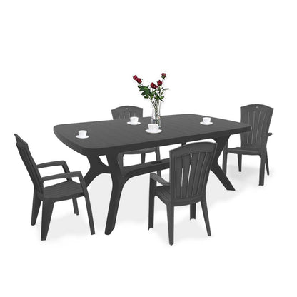 Set mobilier de grădină Baltorini 4+1, grafit