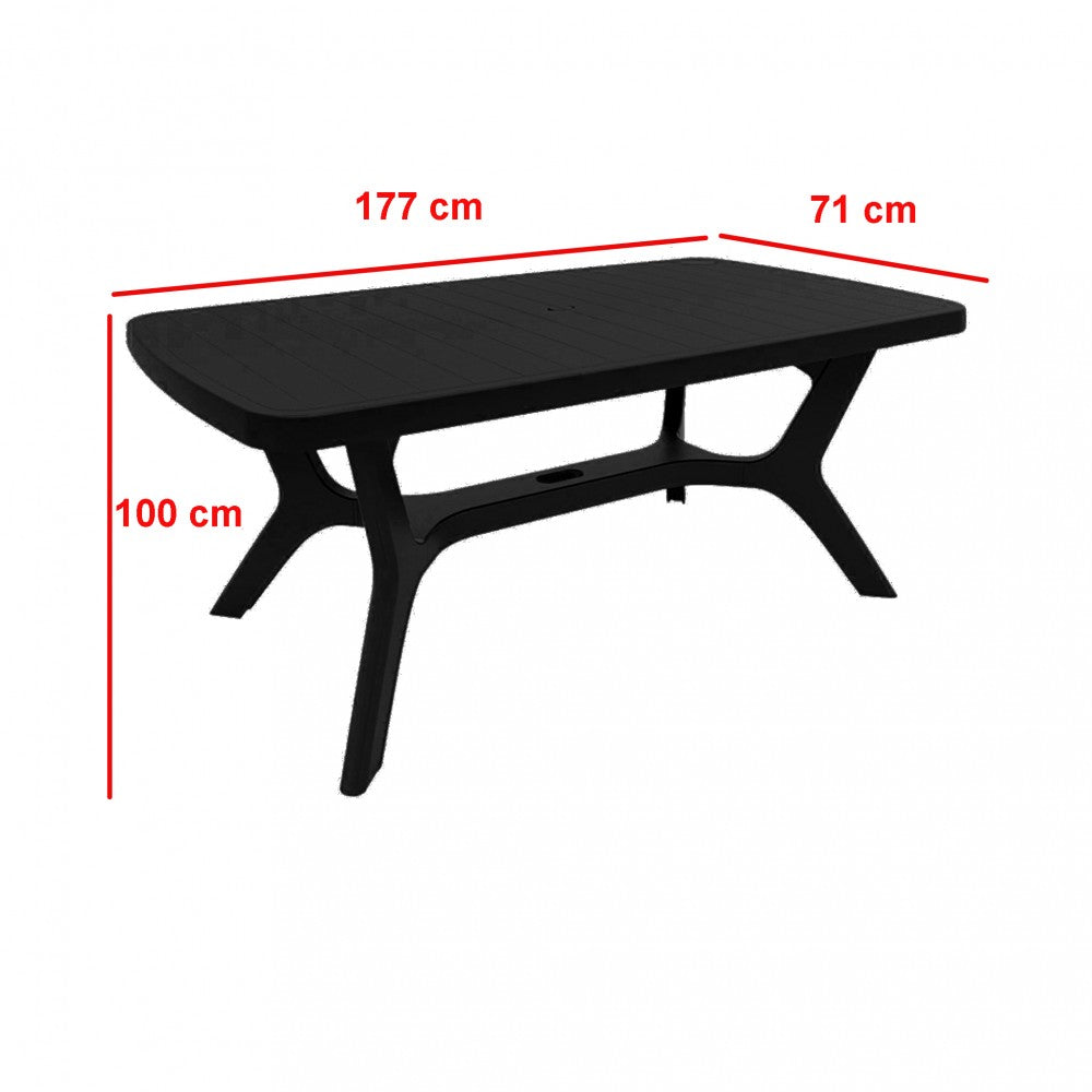Set mobilier de grădină Baltorini 4+1, grafit