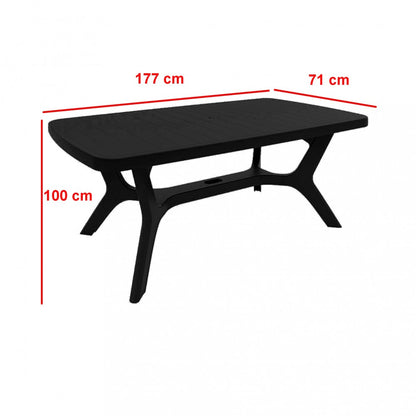 Set mobilier de grădină Baltorini 4+1, grafit