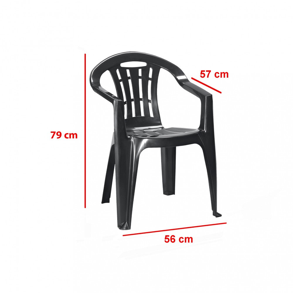 Set de mobilier de grădină Balorca 6+1 în culoarea grafit