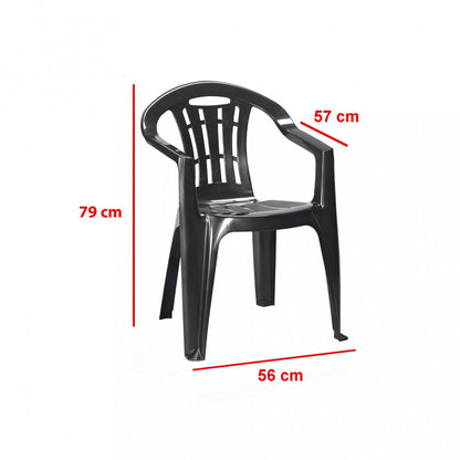 Set de mobilier de grădină Balorca 6+1 în culoarea grafit