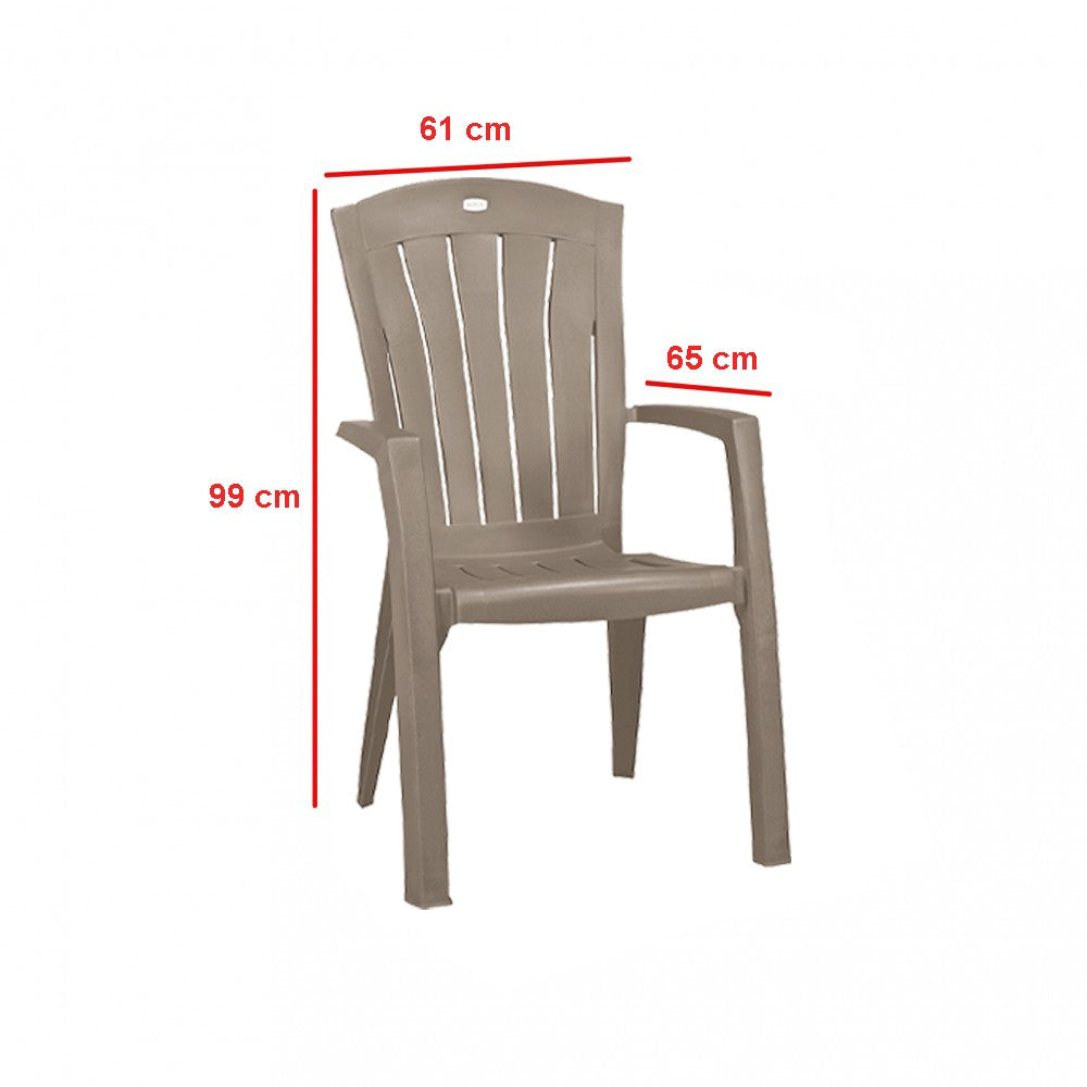 Set mobilier de grădină Baltorini 4+1 cappuccino