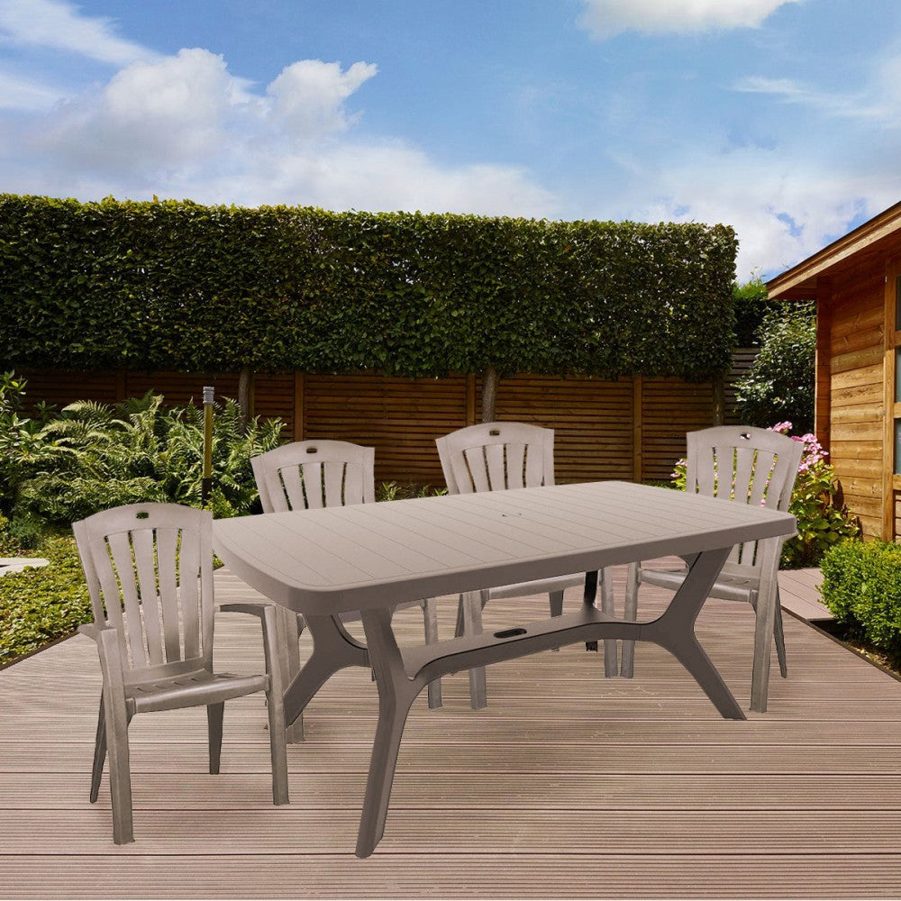 Set mobilier de grădină Baltorini 4+1 cappuccino