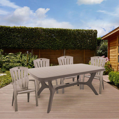 Set mobilier de grădină Baltorini 4+1 cappuccino