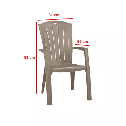 Set mobilier de grădină Baltorini 6+1 cappuccino