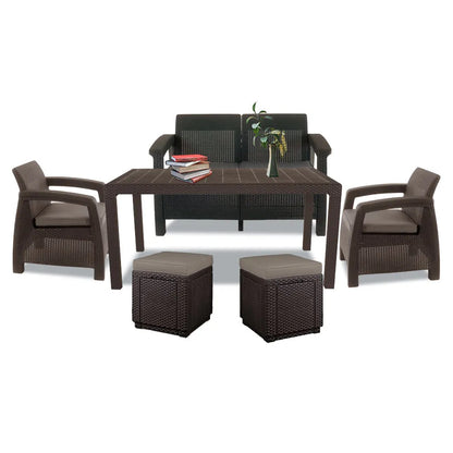Set de mobilier de grădină Corfu Fiesta duo cub maro