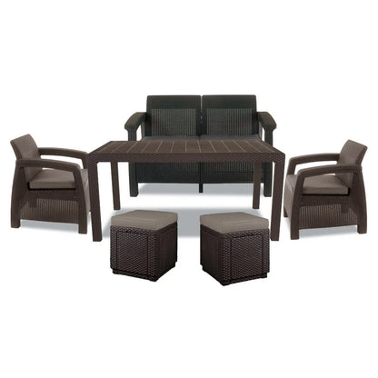 Set de mobilier de grădină Corfu Fiesta duo cub maro