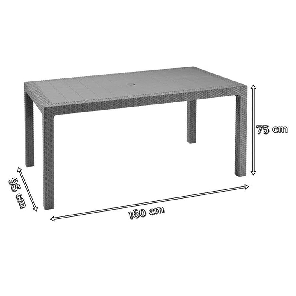 Set de mobilier de grădină Corfu Big Duo cu masă Futura maro