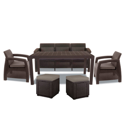Set de mobilier de grădină Corfu Love max duo cub maro