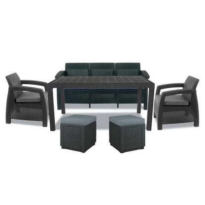 Set de mobilier de grădină Corfu Love max duo cub grafit