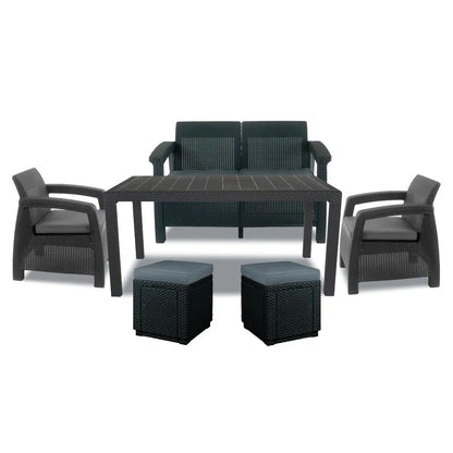 Set de mobilier de grădină Corfu Fiesta duo cub grafit