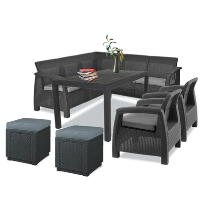 Set de mobilier de grădină Corfu Relax duo cub grafit