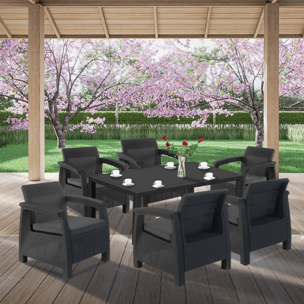 Set de mobilier de grădină Corfu Big Duo cu masă melodică
