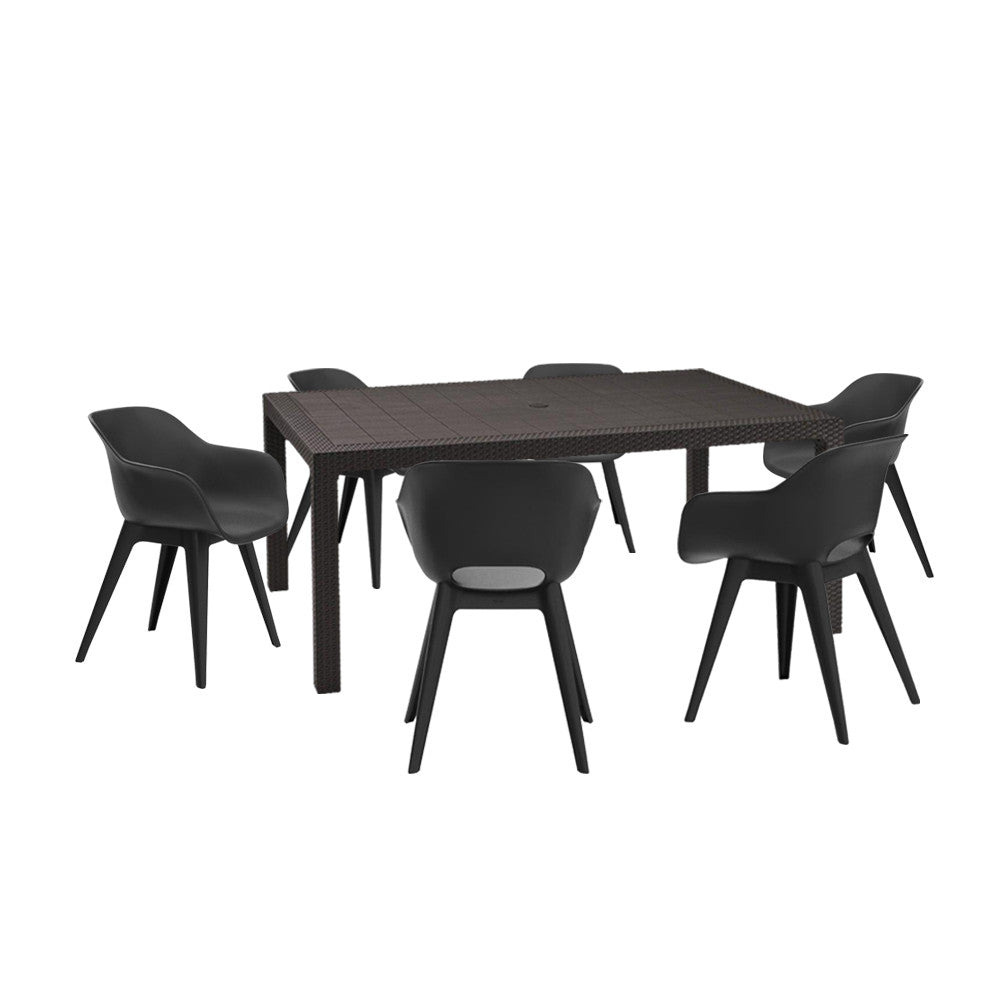 Set mobilier de grădină Romy 6+1, grafit