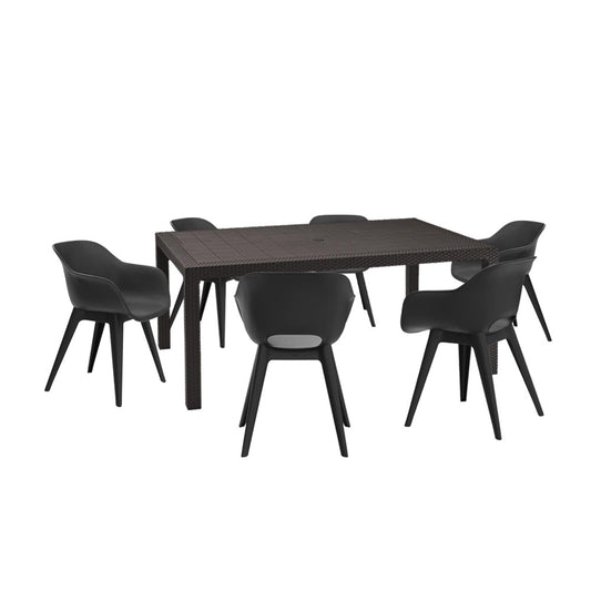 Set mobilier de grădină Romy 6+1, grafit