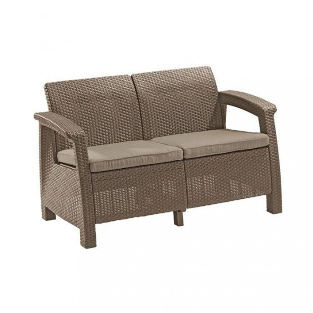 Set de mobilier de grădină Corfu Lyon II 4+1 în culoarea cappuccino