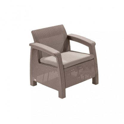 Set de mobilier de grădină Corfu Lyon 4+1 în culoarea cappuccino
