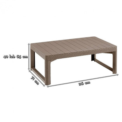Set mobilier de grădină Evyon 4+1 cappuccino