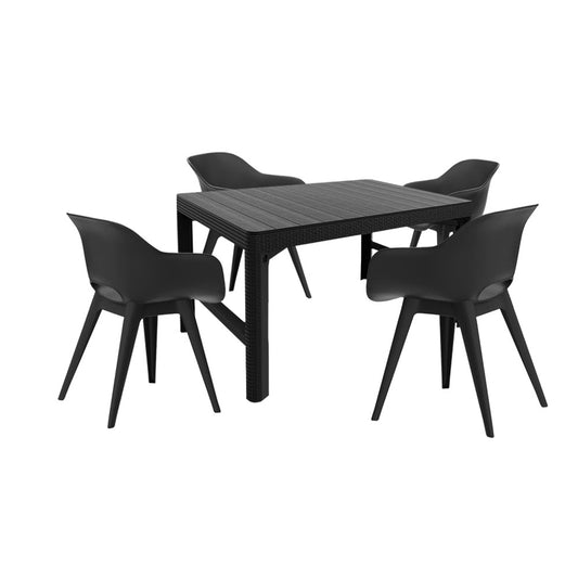 Set mobilier de grădină Dina 4+1, grafit