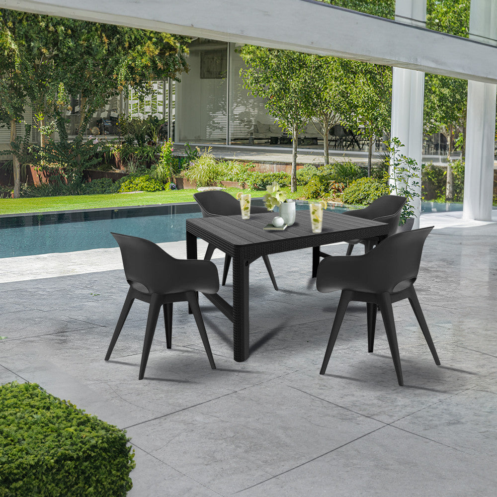 Set mobilier de grădină Dina 4+1, grafit
