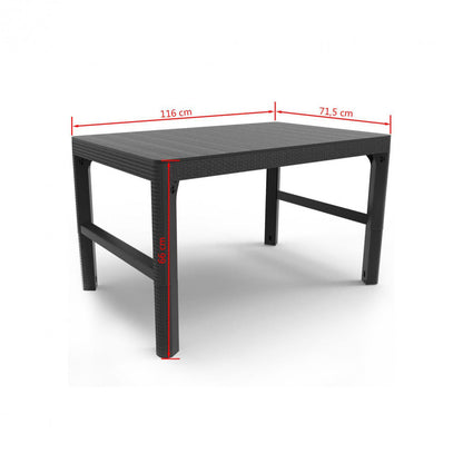Set mobilier de grădină Evyon 4+1, grafit