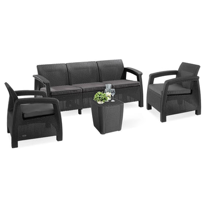 Set de mobilier de grădină Corfu Love Duo cu masă Luzon grafit