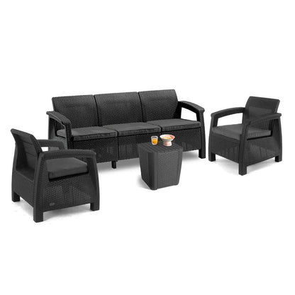 Set de mobilier de grădină Corfu Love Max Duo cu masă Luzon grafit